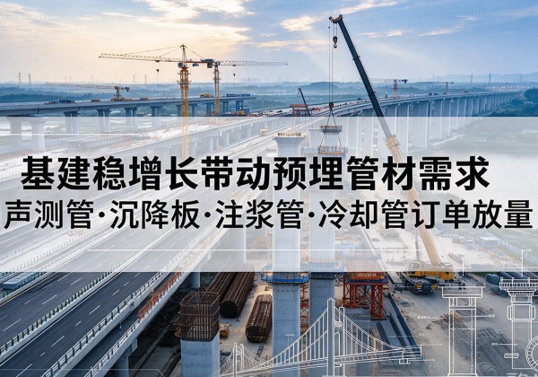 古蔺基建稳增长带动预埋监测管材需求，声测管、沉降板、注浆管订单持续放量